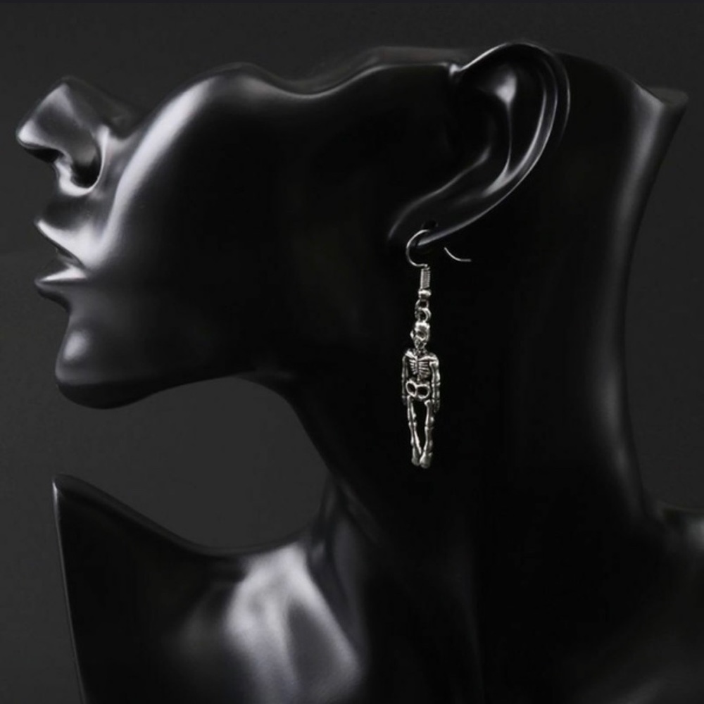 Skeleton hook earrings